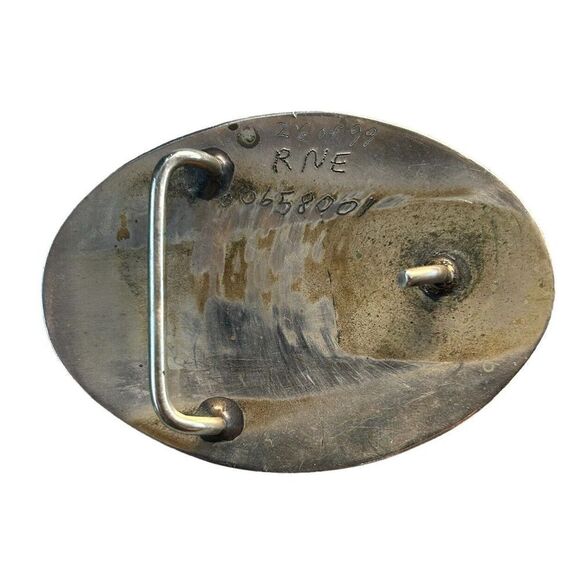 Classic Vintage Hand Made Engraved TEXANS Belt Buckle- 26 of 99 - Picture 3 of 4